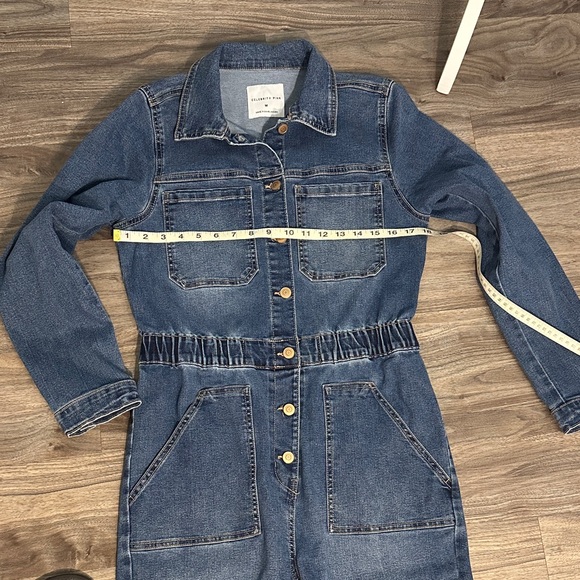 Celebrity Pink Denim Jumpsuit - Picture 3 of 9